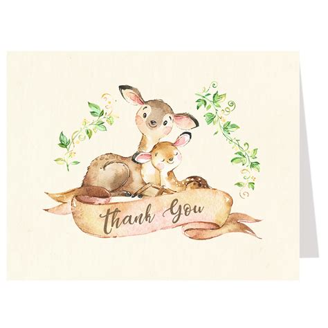 But this is a start. you always know how to make life brighter for everyone you. Mommy And Me Deer Baby Shower Thank You Card | Baby shower ...