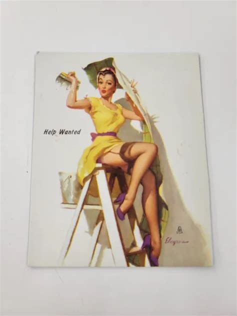 vintage gil elvgren pin up girls advertising arcade card help wanted 9 99 picclick