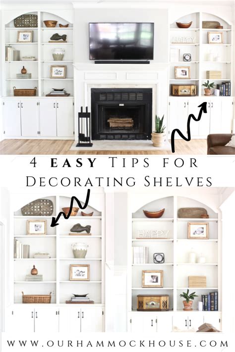 Four Easy Tips For Decorating Built In Shelves Our Hammock House