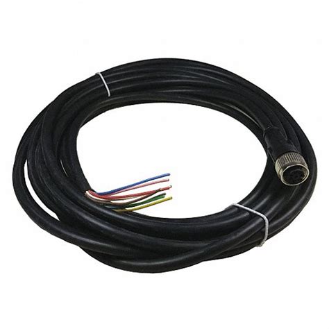 M12 Male Straight X Bare Wire 8 Pins Flying Lead Connector 45gu95c