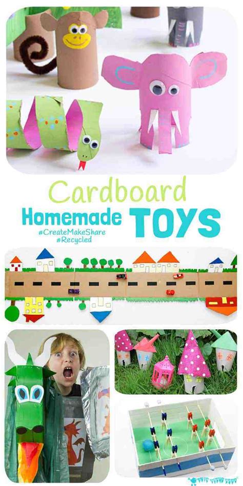 Cardboard Homemade Toys Kids Craft Room