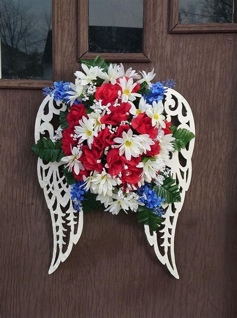 Angel Wing Wreath Floral Funeral Arrangement Angel Wall Decor