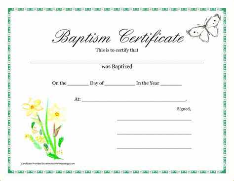 Free Printable Christening Certificates Templates
