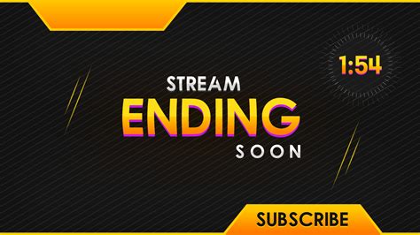 Stream Ending Soon Overlay Design With Timer 3806776 Vector Art At Vecteezy