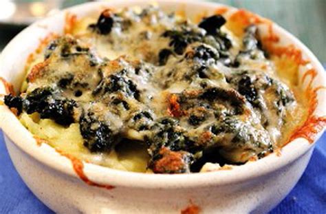 Top with half of the potatoes and cheese. Potato spinach and cheese bake recipe - goodtoknow
