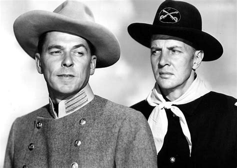 Ronald Reagan And Bruce Bennett In Cavalry Charge 1951 Old Hollywood