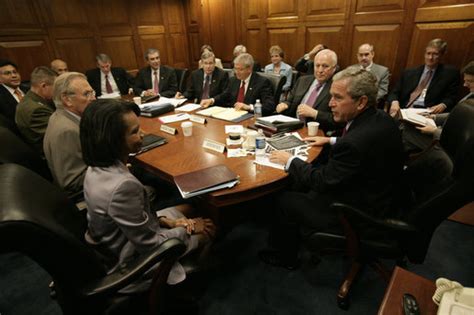 President George W Bush Meets With The National Security Council