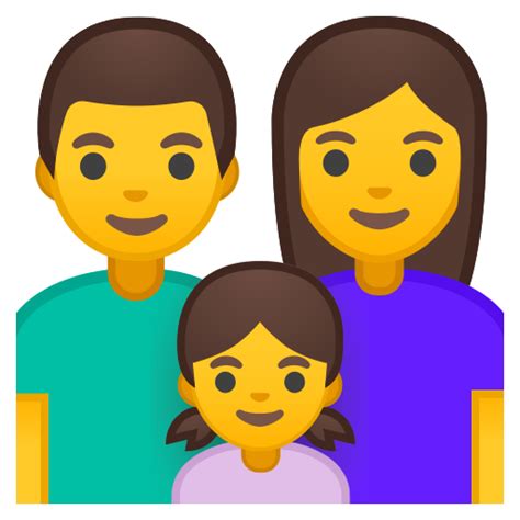 👨‍👩‍👧 Família Homem Mulher E Menina Emoji Família Pai Mãe Filha Emoji