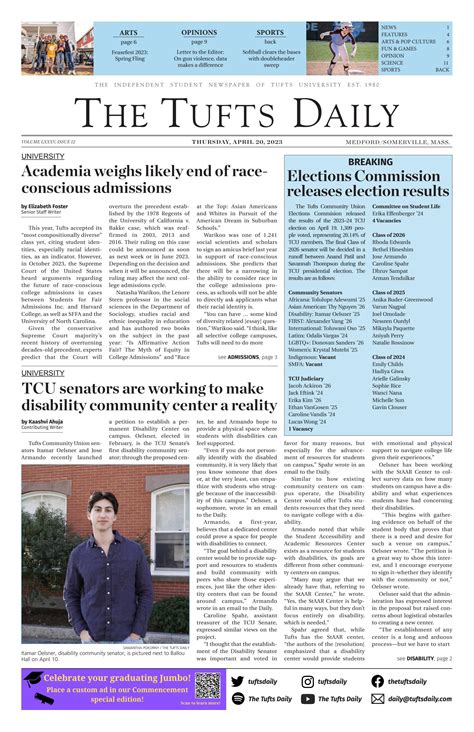 The Tufts Daily - Thursday, April 20, 2023 by The Tufts Daily - Issuu