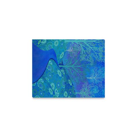 8x10 Canvas Print Blue Forest Flower Design By Juleez Canvas Print 8