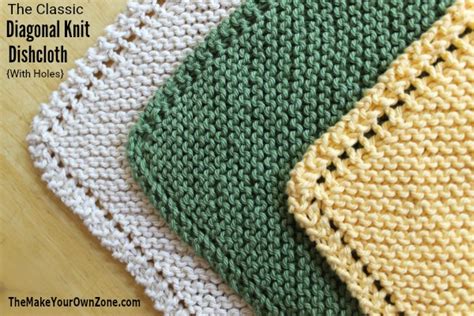 2 Ways To Knit Diagonal Dishcloths Holes Or No Holes