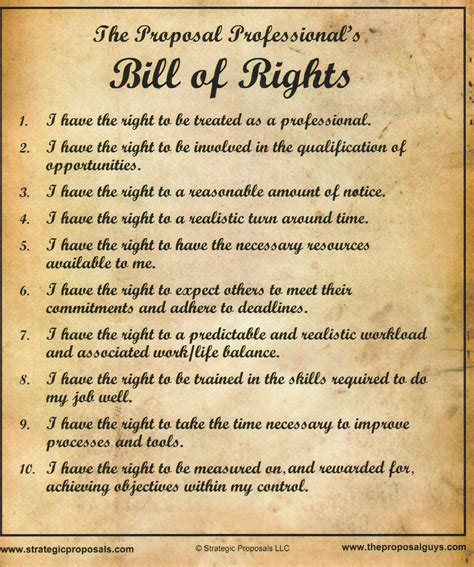 Bill Of Rights Printable For Students