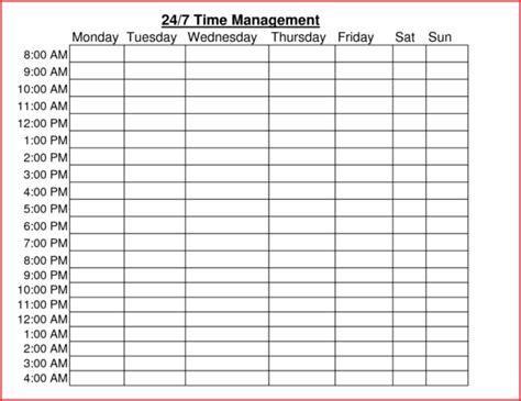 volunteer schedule spreadsheet  hourly schedule template excel