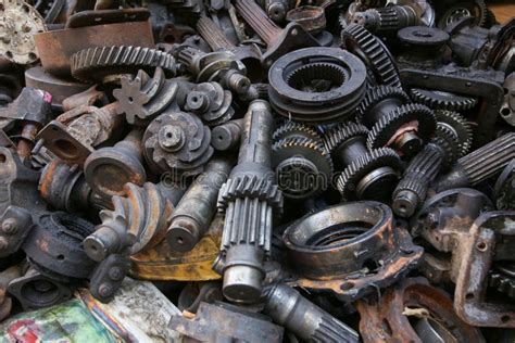 Old And Used Machinery Parts Stock Image Image Of Metal Round 70400353