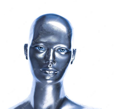Premium Photo Silver Mannequin Isolated On White Background