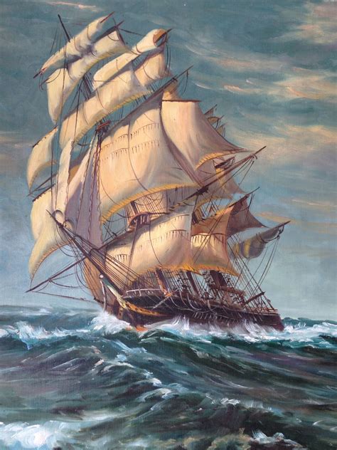 Nice Art Work Of A Ship Ship Paintings Pirate Ship Art Sailing Ships
