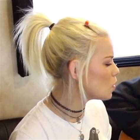 Jenna Mcdougall Straight Platinum Blonde Ponytail Hairstyle Steal Her