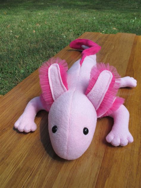 This Axolotl Was Made Of Fleece And Tulle It Has Plastic Safety Eyes