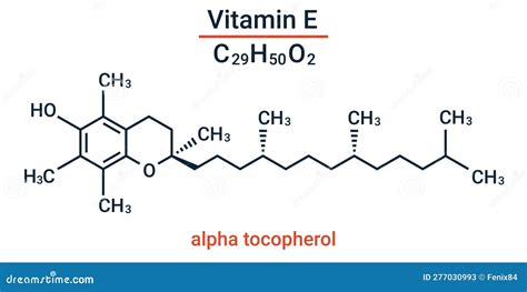 Vitamin E Alpha Tocopherol Vector Illustration Of A Substance