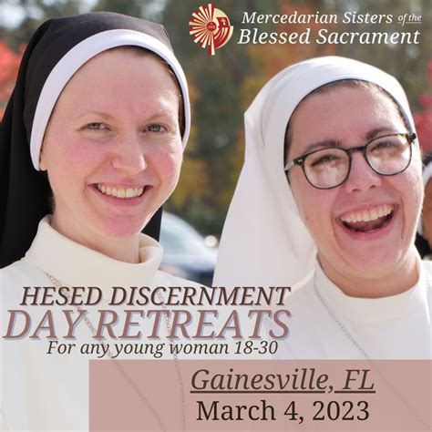 Hesed Discernment Day Retreat Mercedarian Sisters