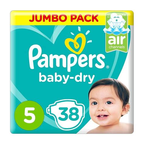 Pampers Baby Dry Diapers Size 5 Junior 11 16 Kg Jumbo Pack 38