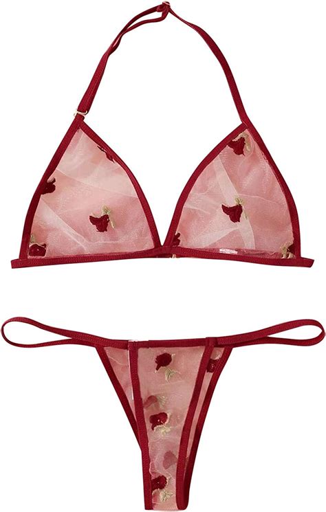 Boboar Sexy Red Lingerie Bra And Panties Sets For Women Strap Dress