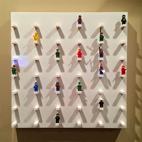 Hacked Ikea Lack Side Table Into Lego Minifigure Display Wall Art
