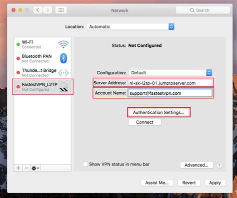 I would like to obtain my ipad's ip address programmatically. How to Connect FastestVPN using L2TP Protocol on MacOS X