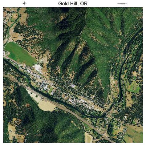 Aerial Photography Map Of Gold Hill Or Oregon