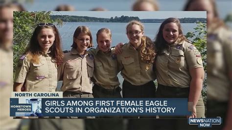 Girls Among First Female Eagle Scouts In Organizations History Youtube