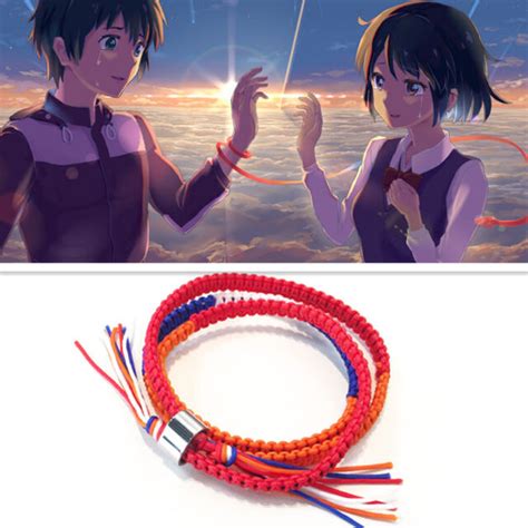 Anime Your Name Bracelet Kimi No Na Wa Chain Miyamizu Mitsuha Hand Rope