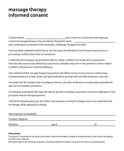 Printable Informed Consent Counseling Sample
