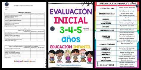 EvaluaciÓn Inicial EducaciÓn Infantil Portada Imagenes Educativas