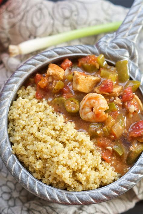 Add the cauliflower and shrimp, and simmer for 3 minutes or until shrimp is cooked through. {One Bowl} 30 Minute Big Easy Shrimp and Chicken Gumbo