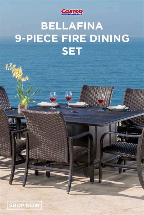 Usually ships within 6 to 10 days. Bellafina 9-piece Fire Dining Set in 2020 | Dining set ...