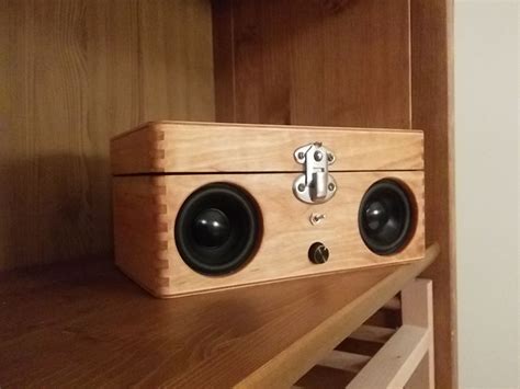 This instructable will demonstrate how to turn a.50 caliber ammunition box into a sweet set of speakers that can be used with your. Speaker made from reused wooden box | Wooden speakers ...