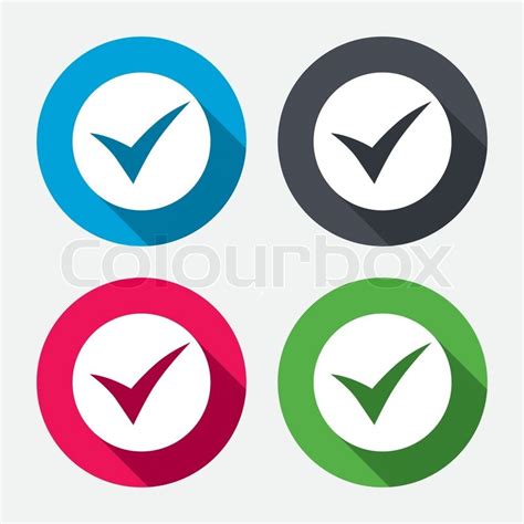 Check Sign Icon Yes Symbol Confirm Stock Vector Colourbox