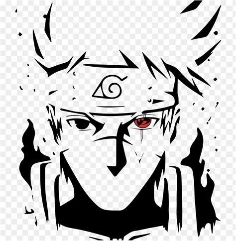 Kakashi Epic Artwork T Naruto Black And White Png Transparent With