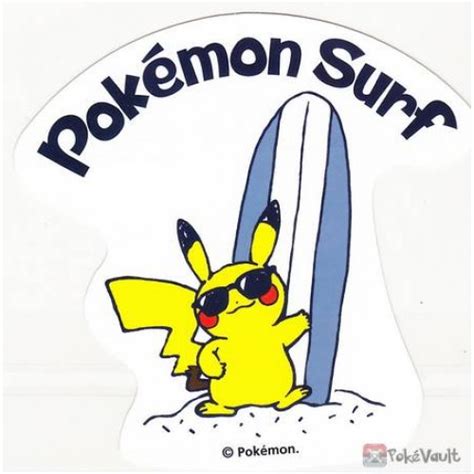 Pokemon Center 2019 Pokemon Surf Campaign Pikachu Large Sticker Version 1