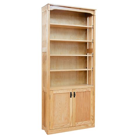 36 X 84 X 12 Solid Oak Mission Bookcase Wdoors