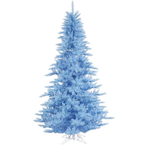 Vickerman 3 Sky Blue Fir Artificial Christmas Tree With 100 Sky Blue