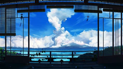 Wallpaper Sunlight Window Architecture Anime Reflection Sky
