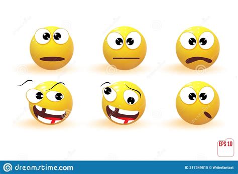 Emoji Icon Set Vector Illustration Stock Vector Illustration Of