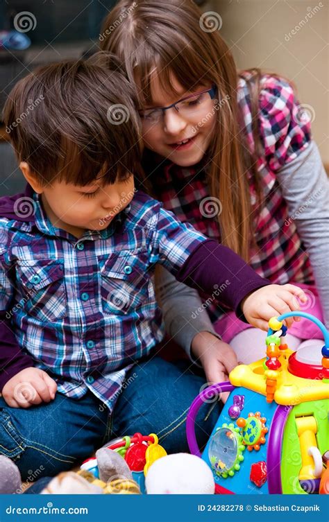 Kids Playing With Toys Stock Photography 24282278