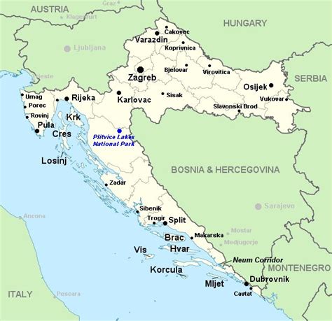 You are free to use this map for educational purposes, please refer to the nations online project. Life Through American Eyes: Maps of Croatia