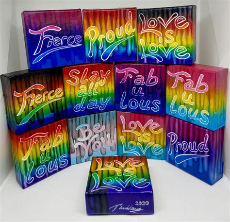 Fabulous Rainbow Pride Message Painting