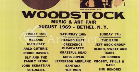 Five decades ago, young people began flocking to a dairy farm in originally expected to draw a crowd of just 50,000, nearly half a million people ended up making their way to the the woodstock music festival, which. Woodstock 1969 Lineup | Yes, I AM A HIPPIE! | Pinterest | The o'jays, Couple and Band