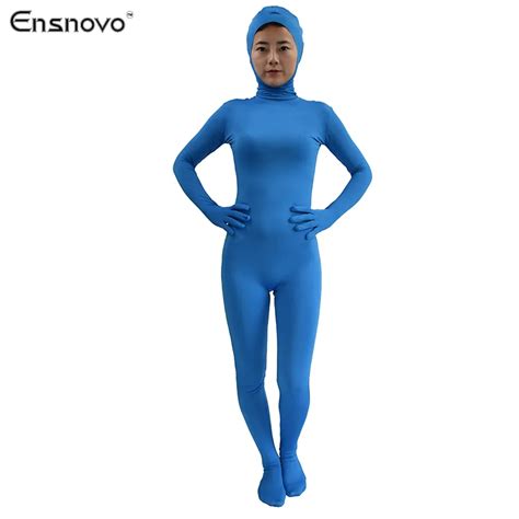 Buy Ensnovo Women Lycra Bodysuit Custom Skin Full Body Tights Nylon Zentai Suit