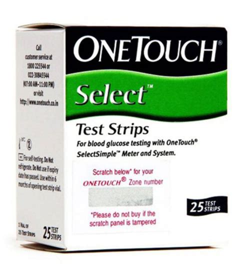 Jandj One Touch Select Test Strips 25 Strips Exp 052018 Buy Online At