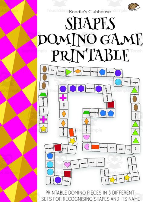 Shapes Domino Game Printable By Teach Simple